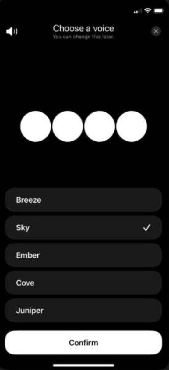 chatgpt voice selection